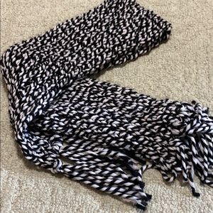 black and white scarf